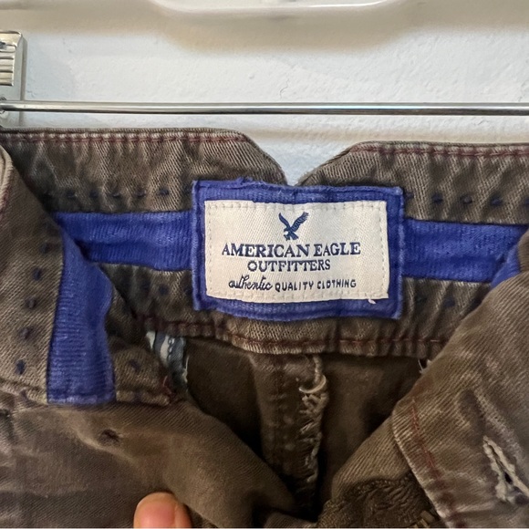 🐻🩳American Eagle - Brown Short Shorts - Size 0 - Picture 9 of 10